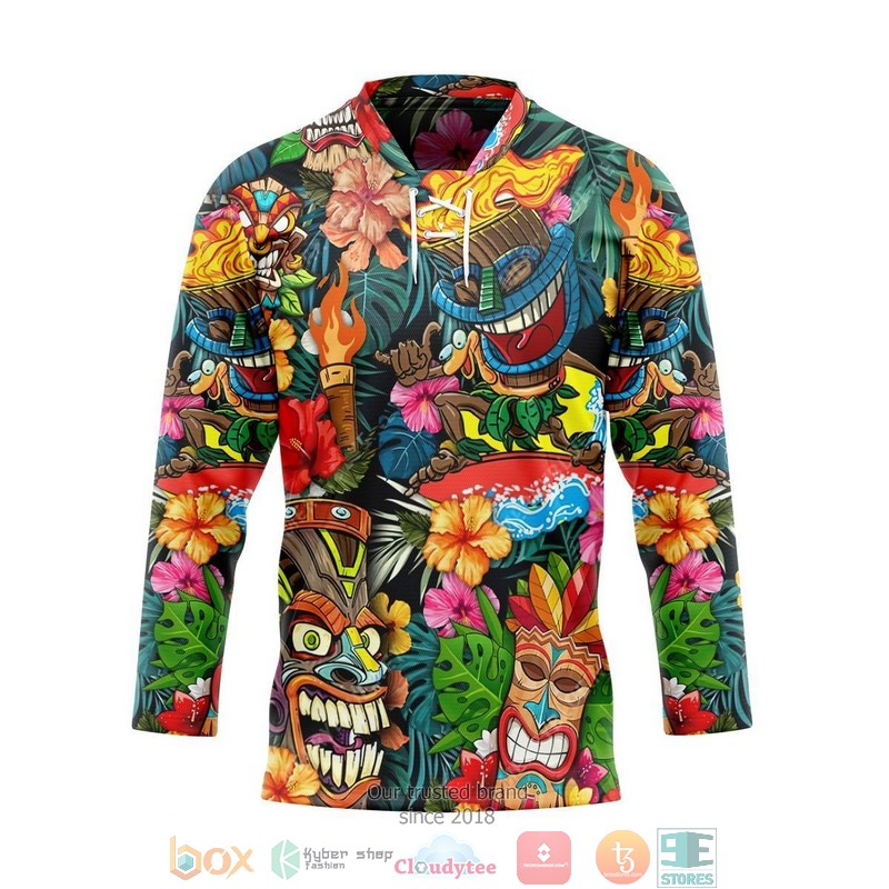 Tiki Tiki Awesome Hockey Jersey Shirt 8 Tiki Tiki Awesome Hockey Jersey Shirt