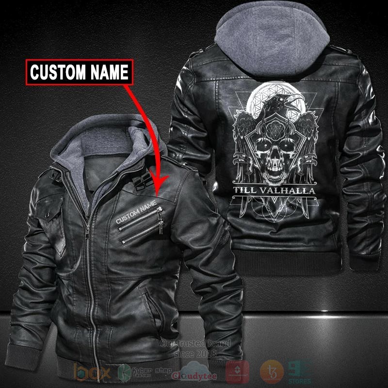 Till Valhalla Custom Name Leather Jacket