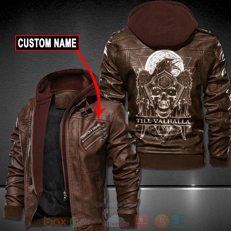 Till Valhalla Custom Name Leather Jacket 1