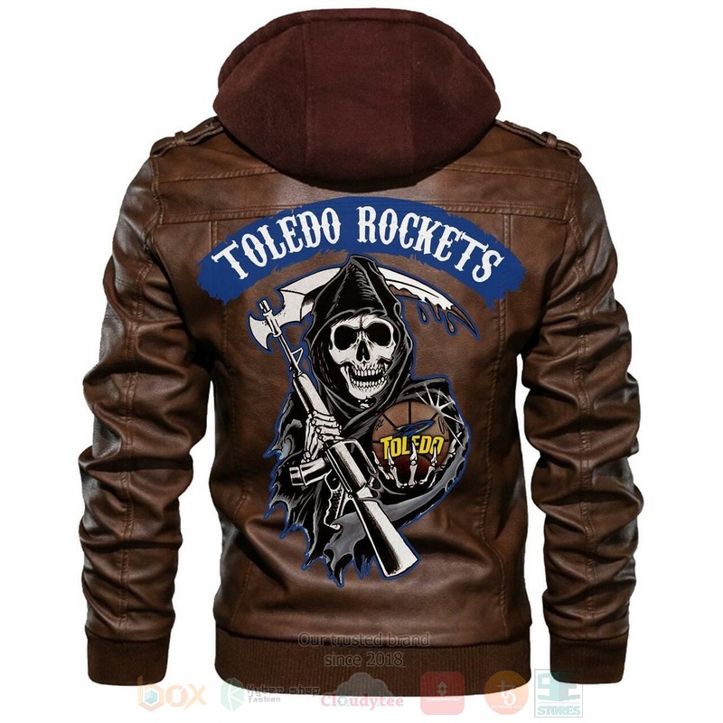 BEST NCAA Teams Toledo Rockets Sons of Anarchy Brown Motorcycle Rider Zipper Jacket Leather 5 Toledo Rockets NCAA Sons of Anarchy Brown Motorcycle Leather Jacket