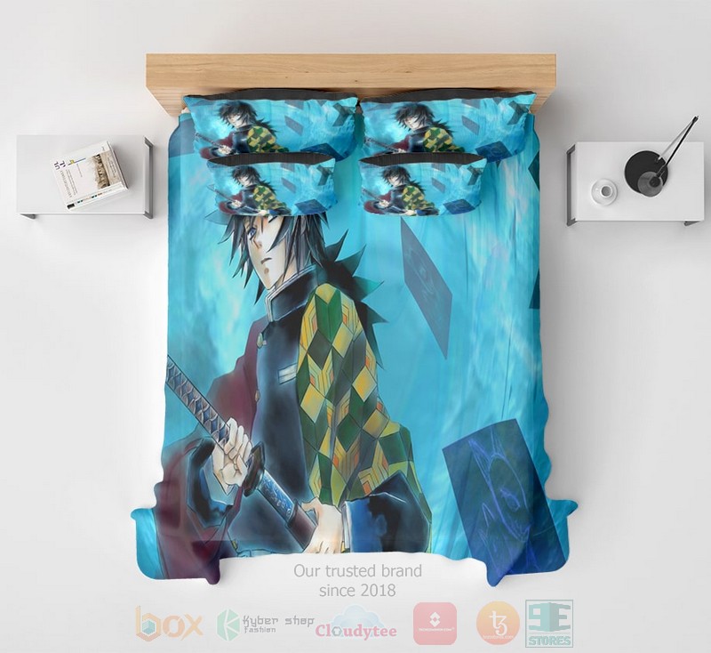 HOT Tomioka Giuu Alternative Blend Water Breath Style Demon Slayer Kimetsu No Yaiba Bedroom Bedding Set 2 Tomioka Giuu Alternative Blend Water Breath Style Demon Slayer Kimetsu No Yaiba Bedding Set 1