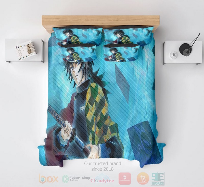 HOT Tomioka Giuu Alternative Blend Water Breath Style Demon Slayer Kimetsu No Yaiba Bedroom Bedding Set 3 Tomioka Giuu Alternative Blend Water Breath Style Demon Slayer Kimetsu No Yaiba Bedding Set 1 2