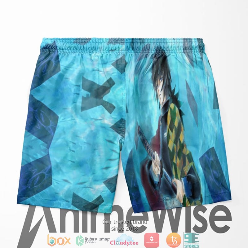 Tomioka Giyuu Water Breath Style Embosses Demon Slayer Kimetsu No Yaiba Shorts 2 Tomioka Giyuu Water Breath Style Embosses Demon Slayer Kimetsu No Yaiba Shorts 1