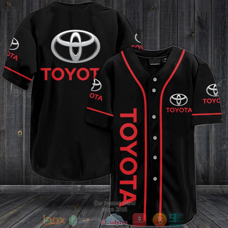 Toyota Logo Black Baseball Jersey