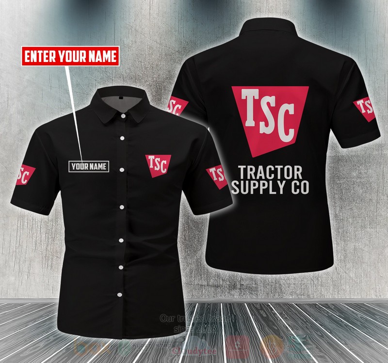 Tractor Supply Co Custom Name Black Hawaiian Shirt