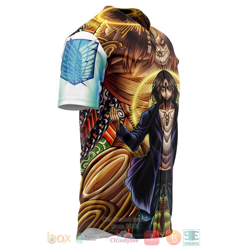 HOT Trippy Eren Yeager Timeskip Attack On Titan Baseball Shirt 2 Trippy Eren Yeager Timeskip Attack On Titan Baseball Jersey 1