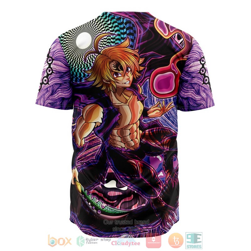 HOT Trippy Meliodas Assault Mode Seven Deadly Sins Baseball Shirt 3 Trippy Meliodas Assault Mode Seven Deadly Sins Baseball Jersey 1 2