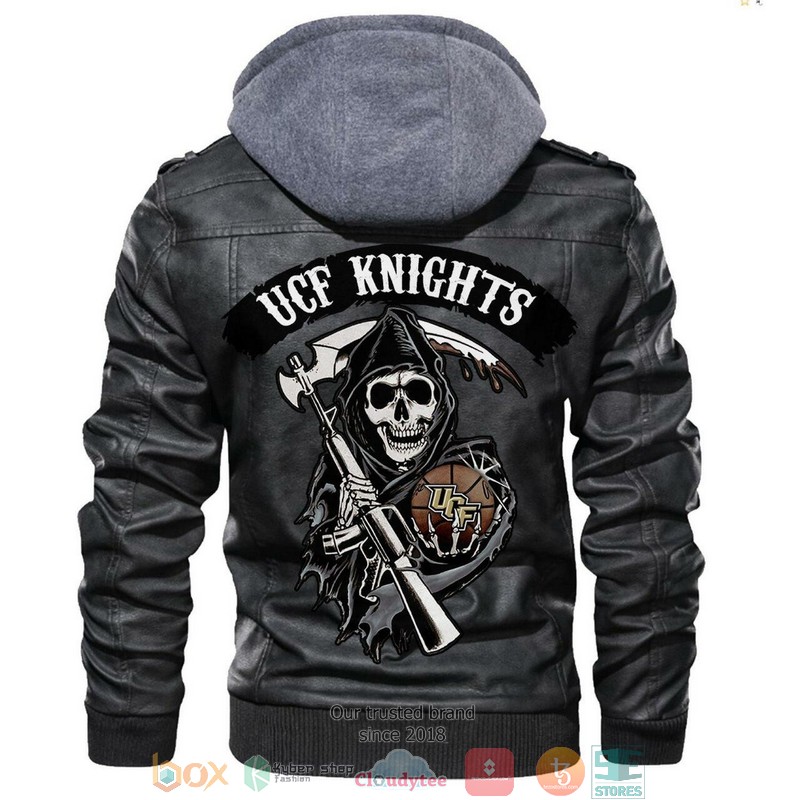 Ucf Knights NCAA Basketball Black Motorcycle Men Art Leather Jacket 1 Ucf Knights NCAA Basketball Black Motorcycle Men Art Leather Jacket