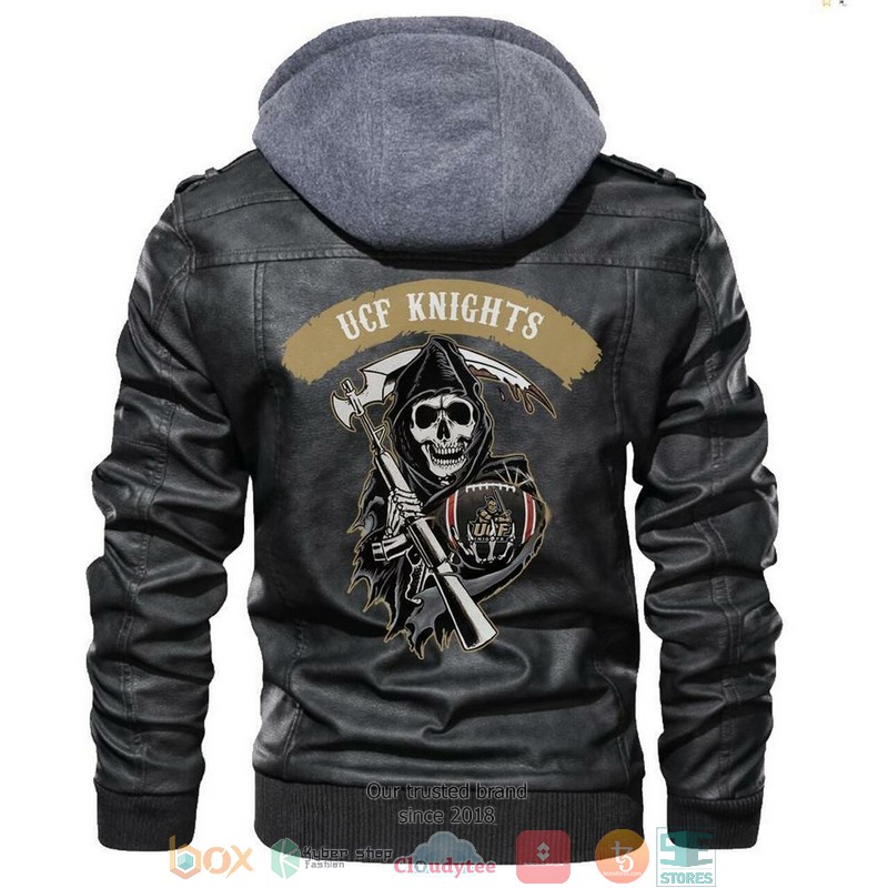 Ucf Knights NCAA Football Sons Of Anarchy Black Leather Jacket