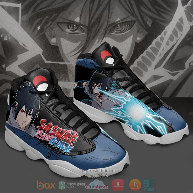 NEW Uchiha Sasuke Naruto Anime Air Jordan 13 shoes sneakers 1 Uchiha Sasuke Naruto Anime Air Jordan 13 shoes