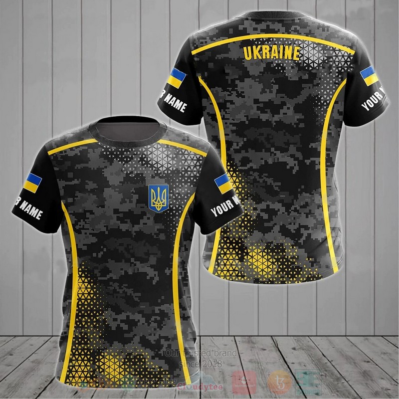 Ukraine Camo Stand With Ukraine Custom 3D Shirt