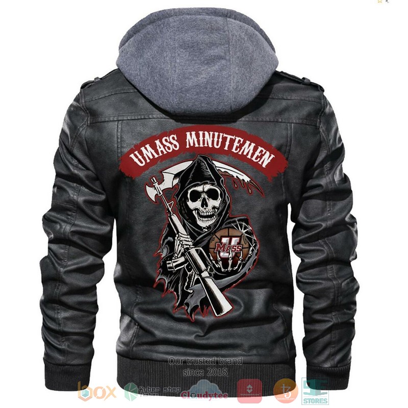 HOT Umass Minutemen NCAA Basketball Jacket Leather 6 Umass Minutemen NCAA Basketball Leather Jacket