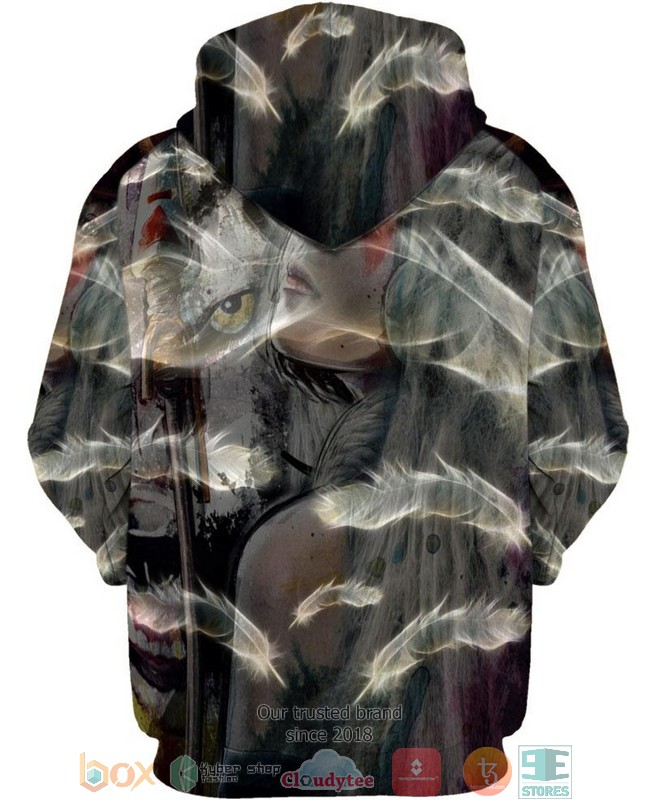 NEW Unique Native Skull All Over Printed 3D Hoodie 2 Unique Native Skull 3D Hoodie 1