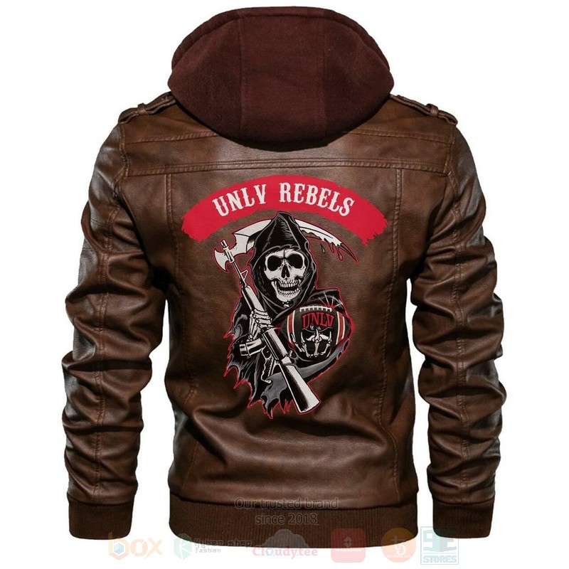 BEST Unlv Rebels NCAA Champions Sons of Anarchy Browns Zipper Jacket Leather 5 Unlv Rebels NCAA Football Sons of Anarchy Browns Leather Jacket