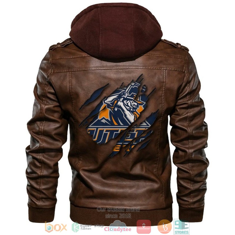 Utep Miners NCAA Brown Leather Jacket