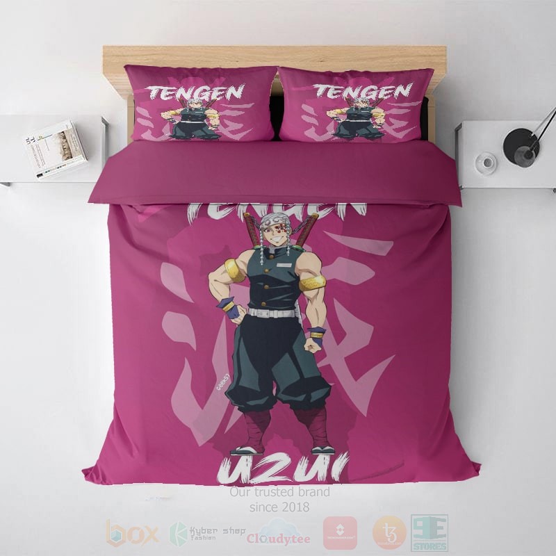 Uzi Tengen Shadow Embossed Demon Slayer Kimetsu no Yaiba Bedding Set