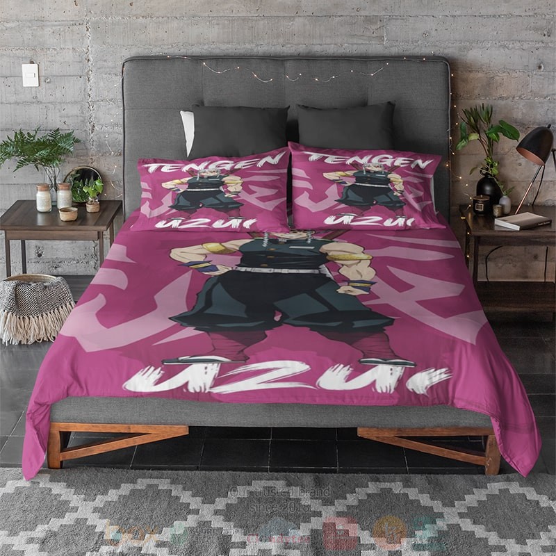 Uzi Tengen Shadow Embossed Demon Slayer Kimetsu no Yaiba Bedding Set 1