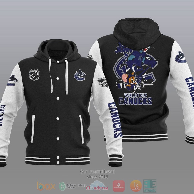 Vancouver Canucks NHL Tom And Jerry Baseball Hoodie Jacket