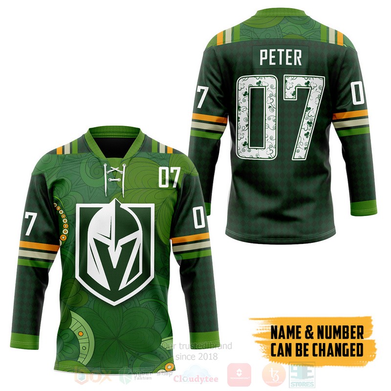 BEST Vegas Golden Knights NHL 2022 St Patrick Day Personalized Jersey Hockey 3 Vegas Golden Knights NHL 2022 St Patrick Day Personalized Hockey Jersey 1 2