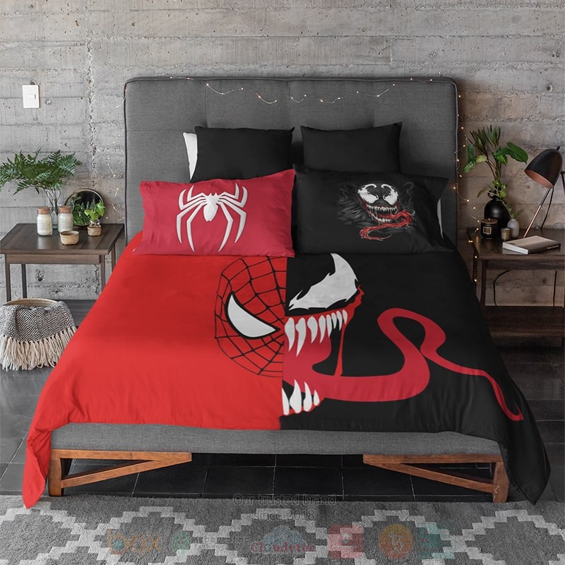 Venom Spiderman Crossover New Age Brushed Heroes Bedding Set 1