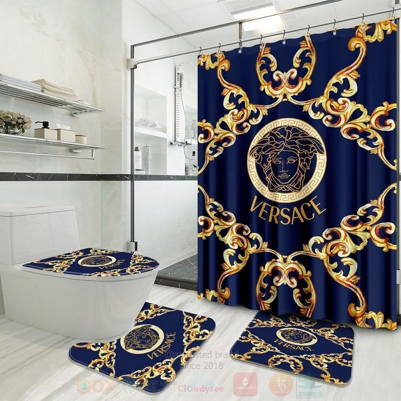 Versace Blue Navy Bathroom Sets
