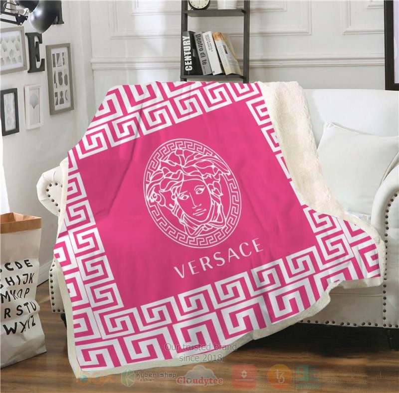 Versace brand pink blanket