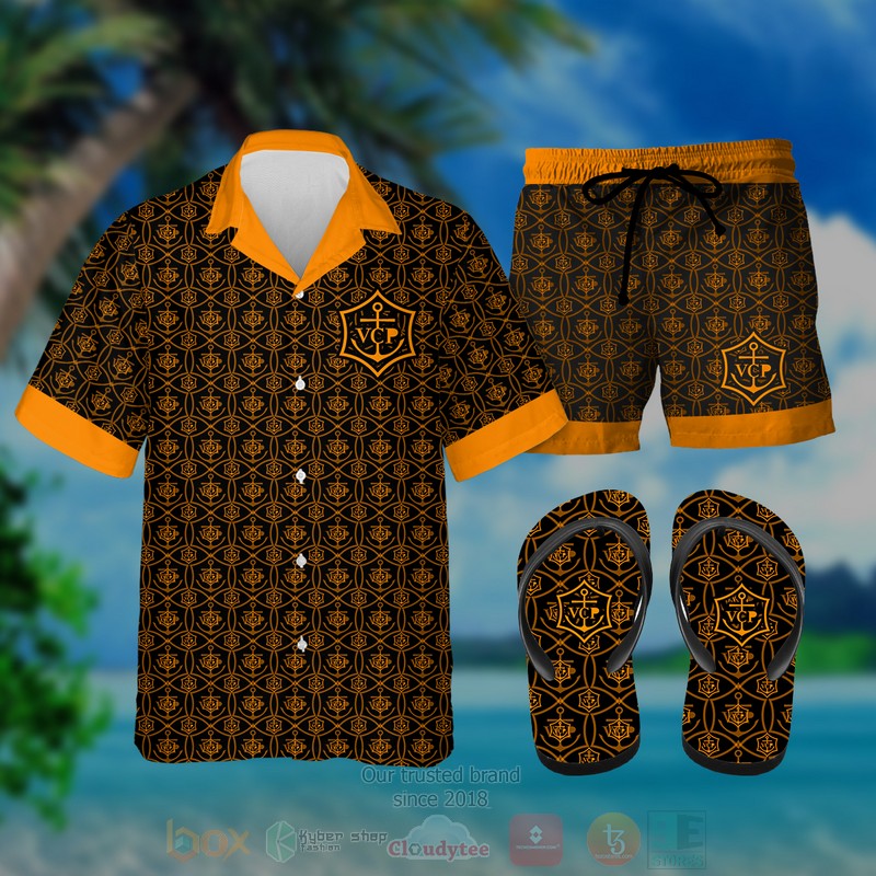 Veuve Cliquot Hawaiian Shirt Short Flips Flops