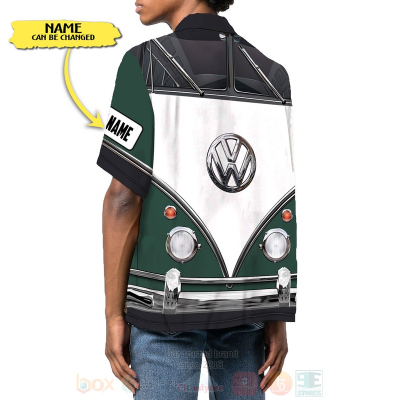 BEST Volkswagen Love Campervan Custom Name Green-White All Over Print Hawaiian Shirt 3 Volkswagen Love Campervan Custom Name Green White Hawaiian Shirt 1 2