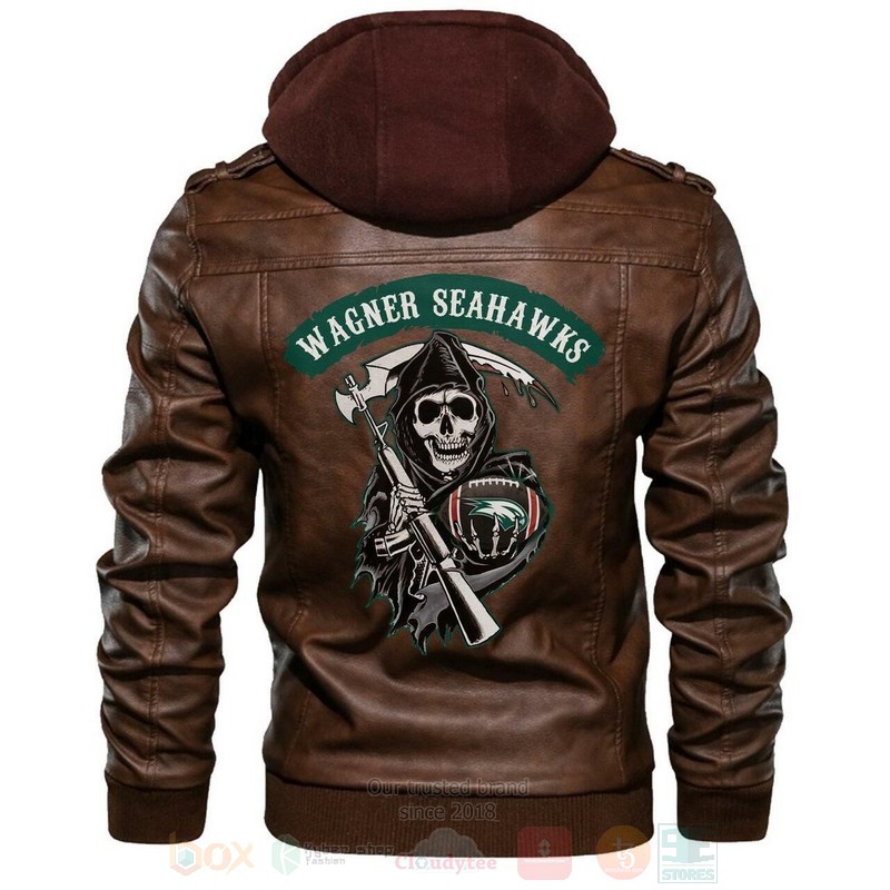 Wagner Seahawks NCAA Football Sons of Anarchy Browns Leather Jacket