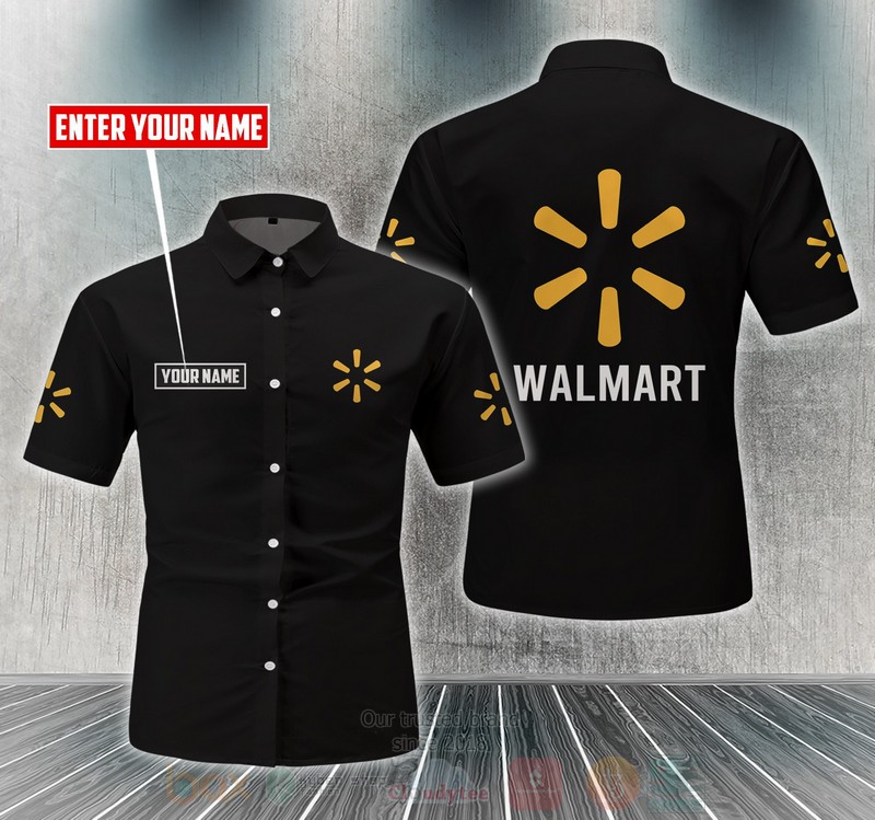 Walmart Custom Name Black Hawaiian Shirt