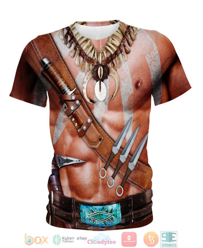 Warrior Style Native Ameican 3D Shirt Hoodie 1 2 3 4 5 6
