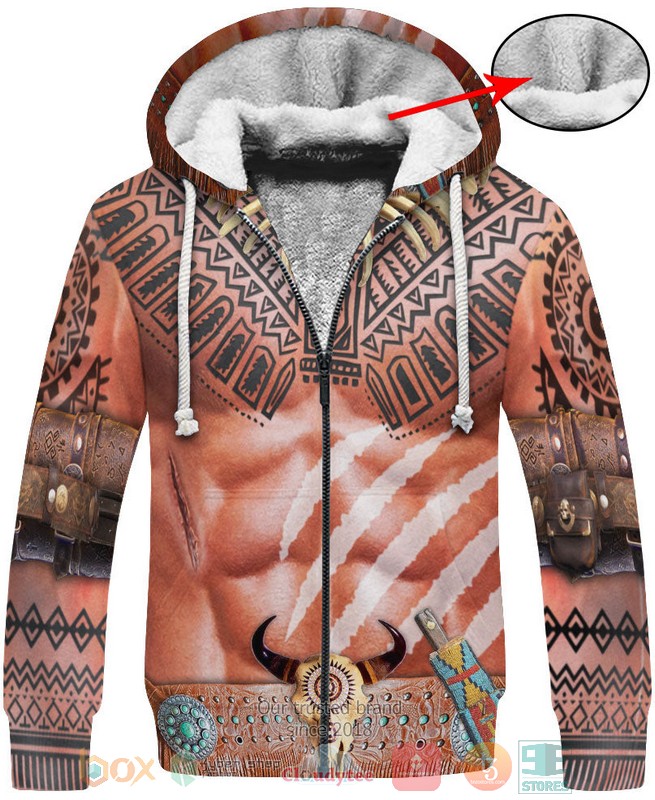 Warrior Style Native Ameican 3D Shirt Hoodie 1 2 3 4 5 6 7