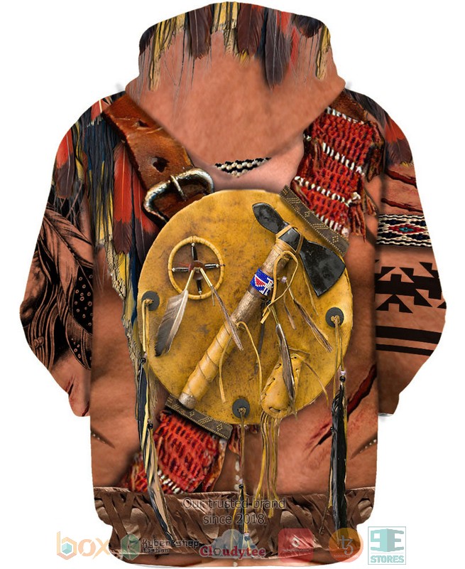 HOT Warrior Style Native Ameican red Skin All Over Printed 3D Shirt, Hoodie 2 Warrior Style Native Ameican red Skin 3D Shirt Hoodie 1