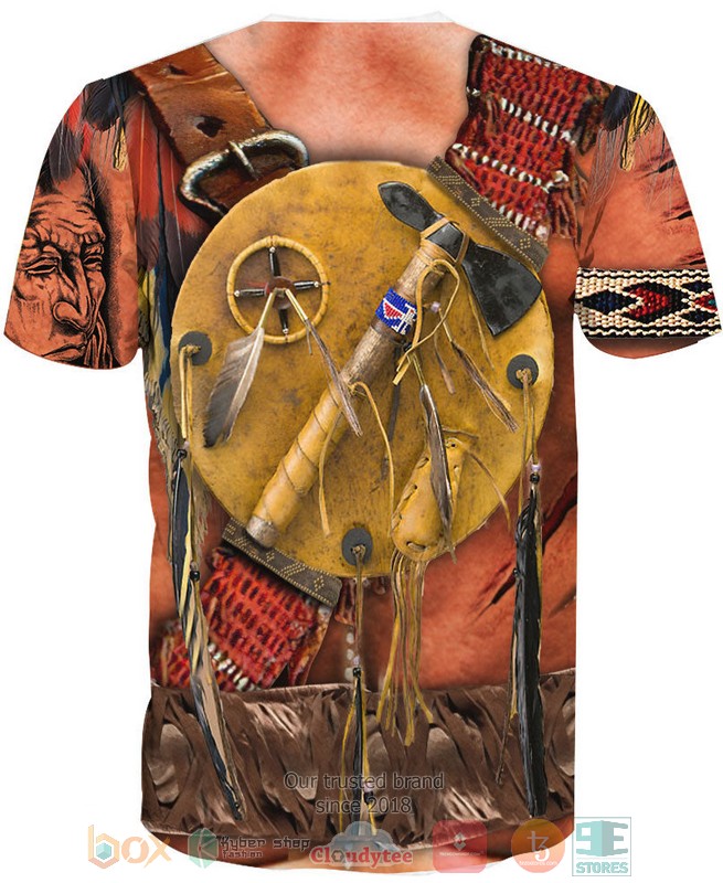 HOT Warrior Style Native Ameican red Skin All Over Printed 3D Shirt, Hoodie 4 Warrior Style Native Ameican red Skin 3D Shirt Hoodie 1 2 3