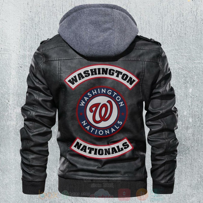 BEST Washington Nationals MLB Champions Zipper Jacket Leather 1 Washington Nationals MLB Baseballs Leather Jacket