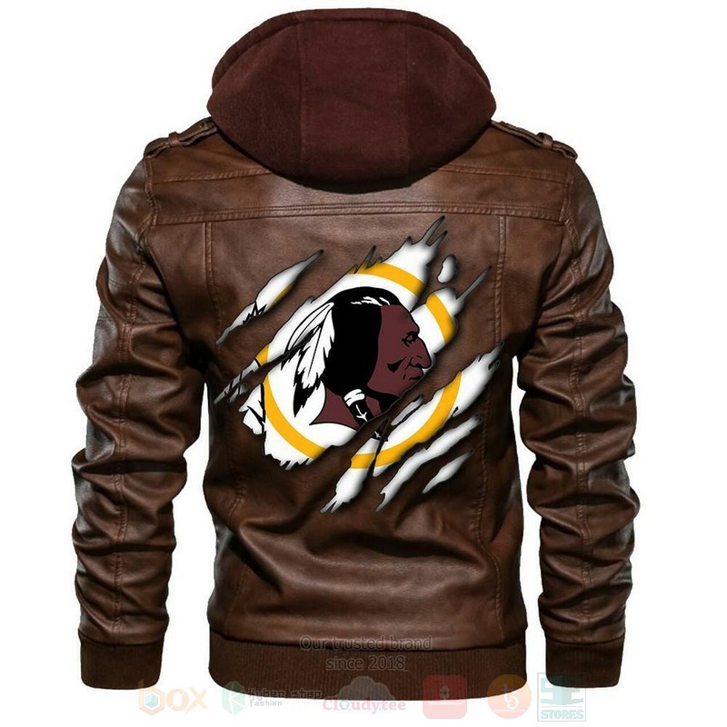 BEST Washington Redskins NFL Champions Sons of Anarchy Browns Zipper Jacket Leather 5 Washington Redskins NFL Football Sons of Anarchy Browns Leather Jacket