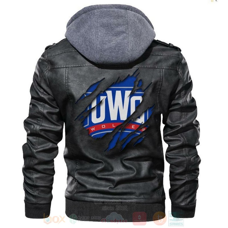 West Georgia Wolves NCAA Black Motorcycle Leather Jacket