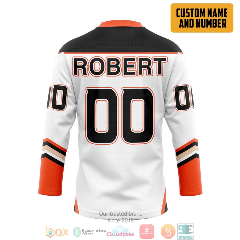 White Anaheim Ducks NHL Custom Name and Number Hockey Jersey Shirt 2 White Anaheim Ducks NHL Custom Name and Number Hockey Jersey Shirt 1