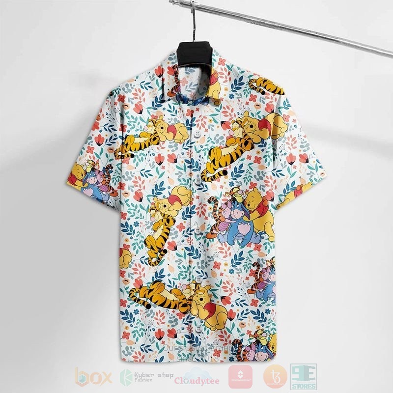 Winnie The Pooh A Big Hug With Friends Short Sleeve Hawaiian Shirt