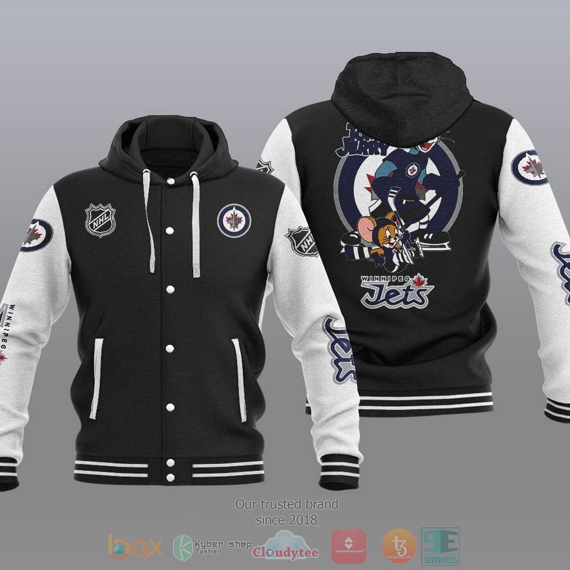 Winnipeg Jets NHL Tom And Jerry Baseball Hoodie Jacket