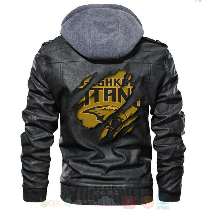 Wisconsin Oshkosh Titans NCAA Blacks Leather Jacket