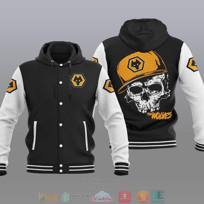 Wolverhampton Wanderers FC Skull Baseball hoodie Jacket