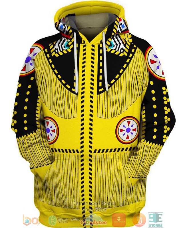 Yellow Native 3D Shirt Hoodie