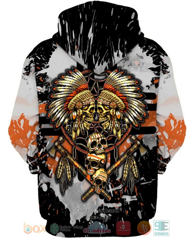 HOT Yellow Native Skull All Over Printed 3D Shirt, Hoodie 3 Yellow Native Skull 3D Shirt Hoodie 1 2