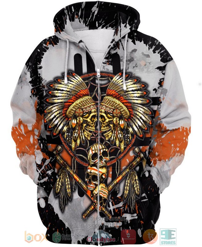 HOT Yellow Native Skull All Over Printed 3D Shirt, Hoodie 5 Yellow Native Skull 3D Shirt Hoodie 1 2 3 4