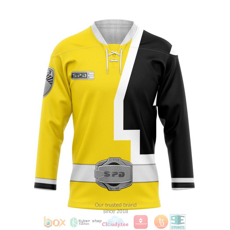 Yellow Ranger S P D Hockey Jersey Shirt