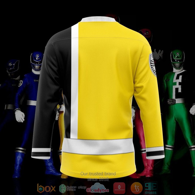 Yellow Ranger S.P.D Hockey Jersey Shirt 4 Yellow Ranger S P D Hockey Jersey Shirt 1 2 3