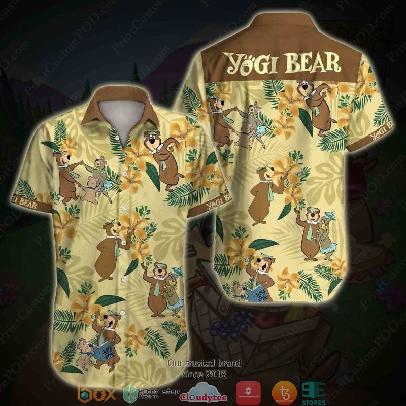 Yogi Bear Short Sleeve Hawaiian Shirt 1 Yogi Bear Short Sleeve Hawaiian Shirt