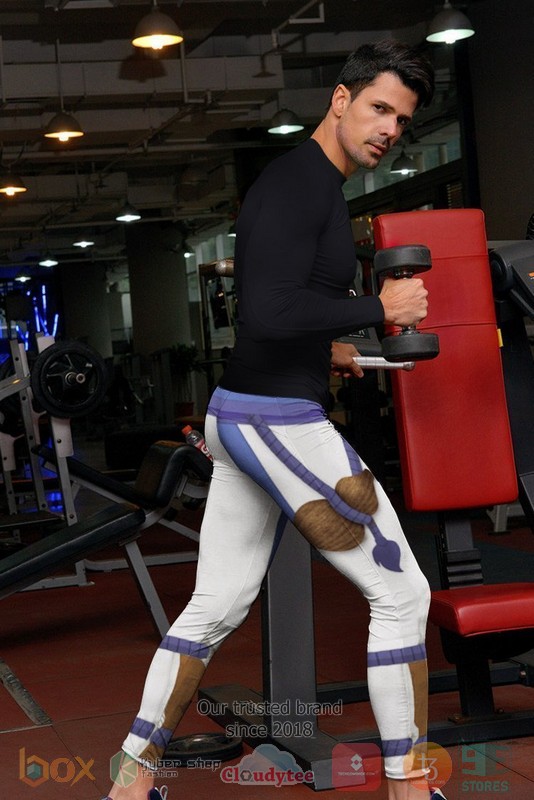 Young Master Hanzo blue grey Unisex Leggings 1 2 3 4 5 6 7 8 9