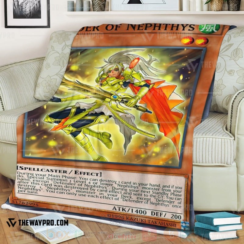 Yu Gi Oh Defender of Nephthys Soft Blanket 1 2